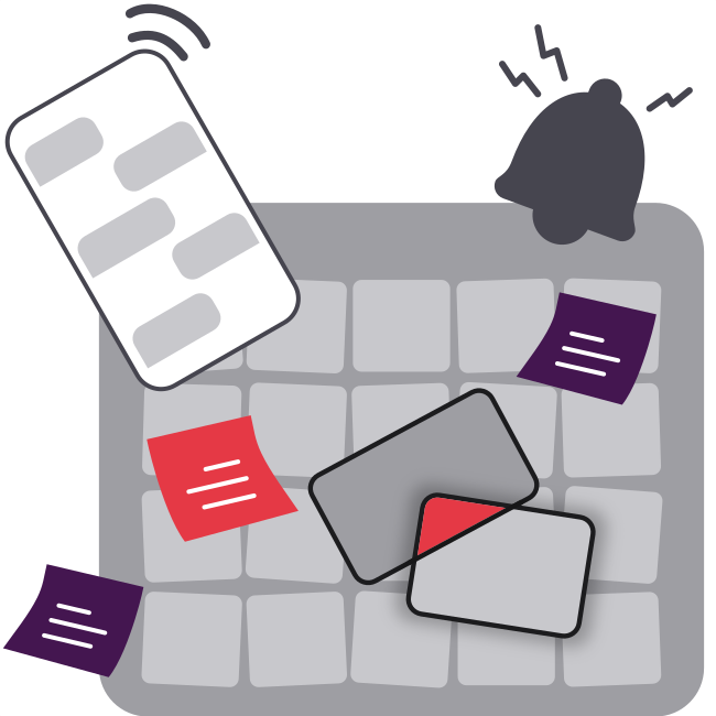 SkedService week view with color-coded personal and booking blocks